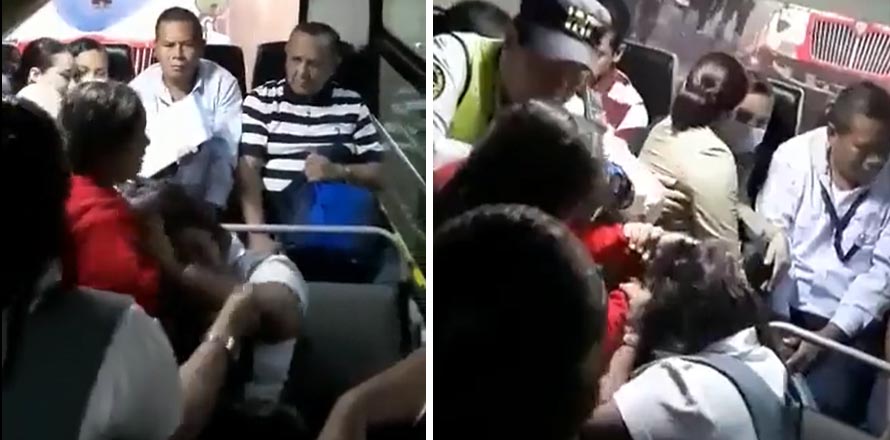 Por un asiento, mujeres arman tremendo pleito al interior de un microbús de la ruta 11-C