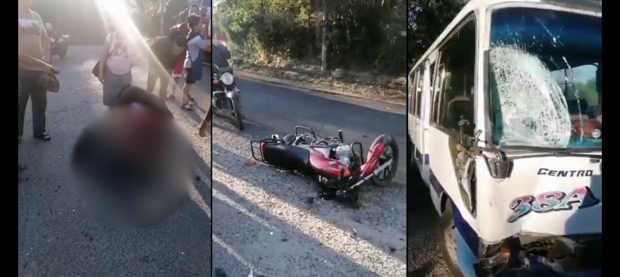 Joven conductora fallece tras chocar de frente con un microbús en Apopa