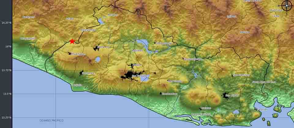 Reportan nuevo sismo en Ahuachapán este miércoles