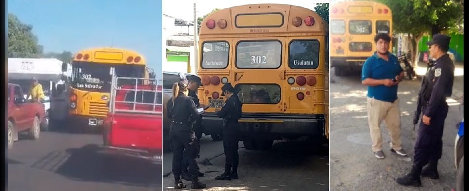 Multan a busero por circular en sentido contrario y detener el tráfico