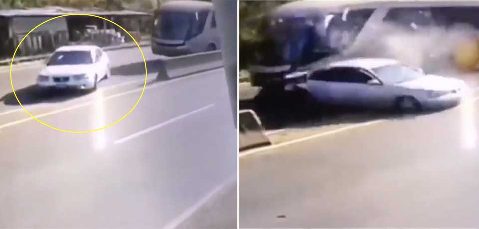 Surge nuevo video del brutal choque entre bus y un vehículo en Santa Ana