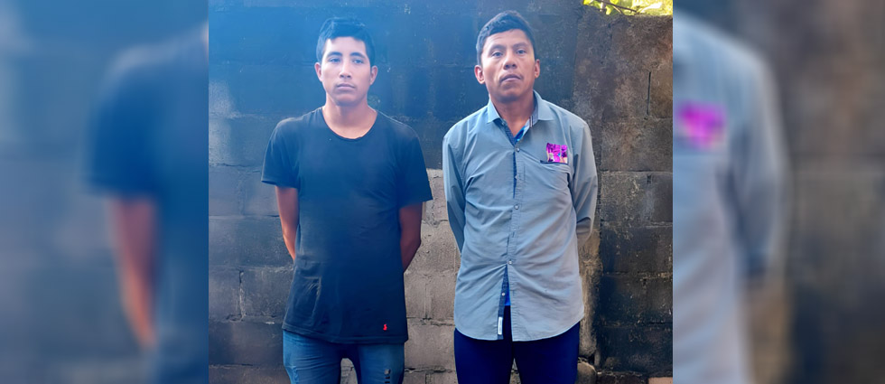 Policías capturan a dos MS que circulaban armados atemorizando a humildes ciudadanos en cantón de San Miguel