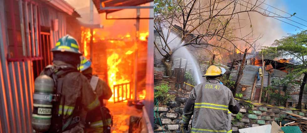 Incendio consume al menos siete viviendas sobre la diagonal Universitaria