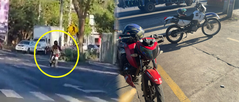 Motociclista sin licencia intenta evadir control vehicular, pero es interceptado por la PNC