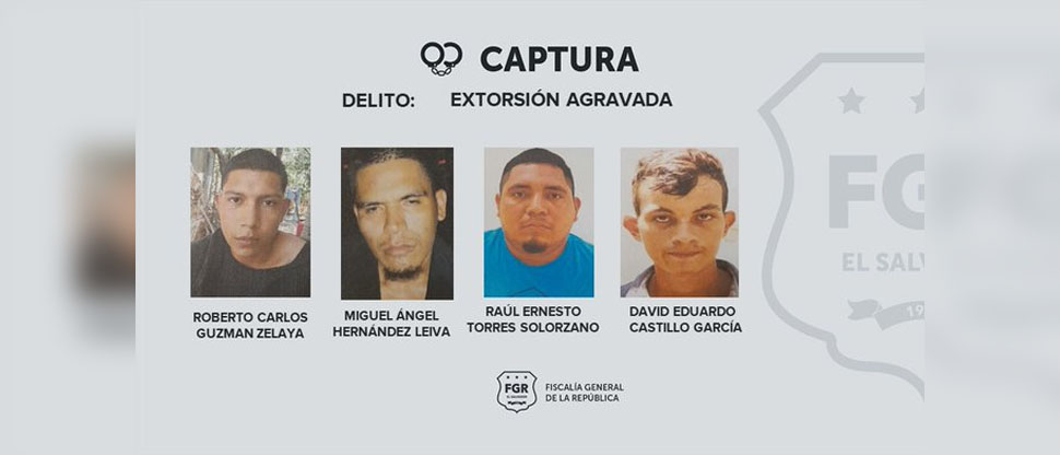 Acumulan el delito de extorsión a cuatro pandilleros capturados por agrupaciones ilícitas