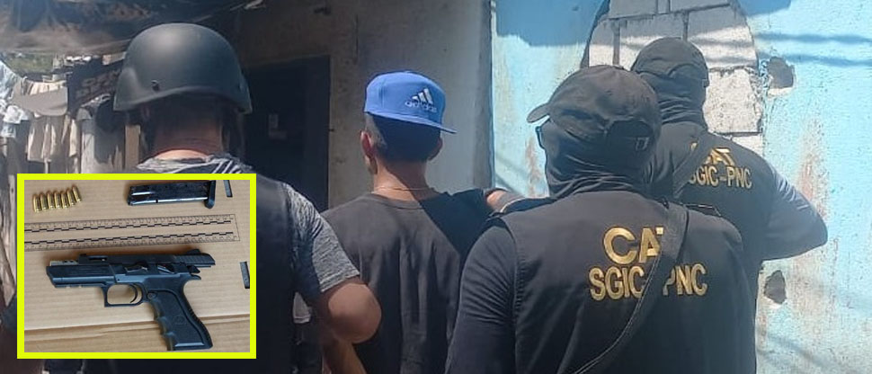 Marero salvadoreño alias Sepulturero es atrapado en Guatemala y le decomisan tres pistolas 