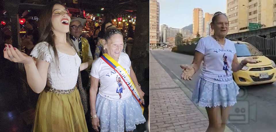 «Bienvenida a la tierrita»: Yajaira deslumbra con su baile en las calles de Colombia