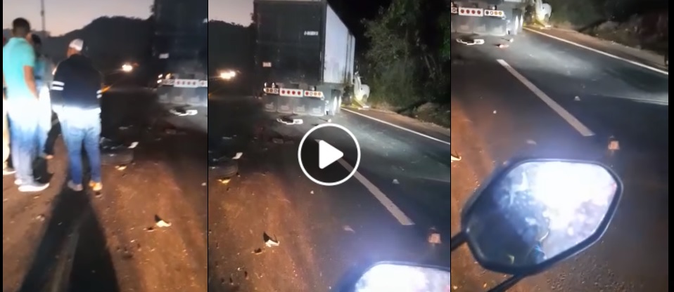 Se registra fatal accidente: Camión guatemalteco choca contra 2 pick ups y una moto en carretera a Sonsonate