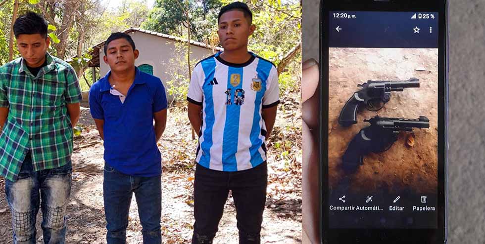 Capturan a pandilleros y les encuentran audios que los vinculan con la venta ilegal de armas