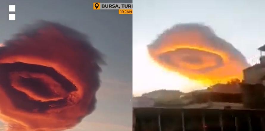 Extraña nube en forma de ojo se forma sobre el cielo de Turquía