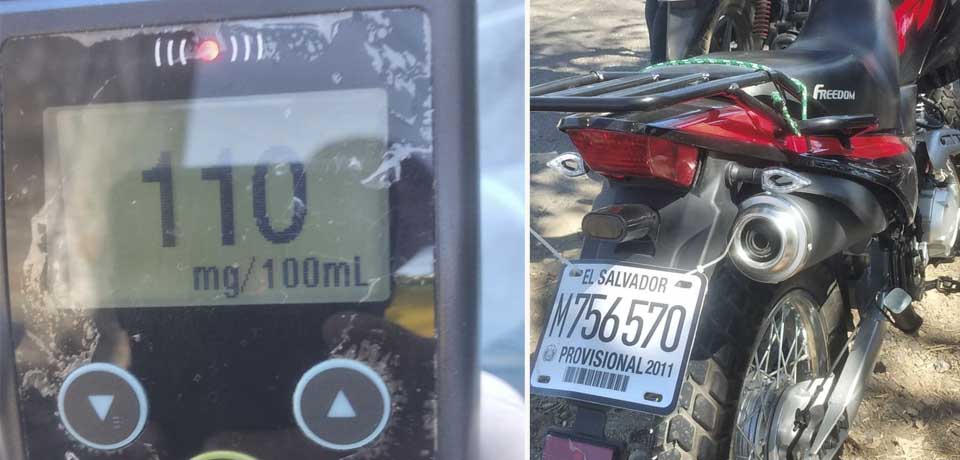 Detienen a motociclista que conducía bajo los efectos del alcohol
