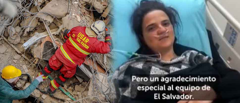 Mujer agradece a salvadoreños por rescatarla después de pasar 150 horas debajo de los escombros