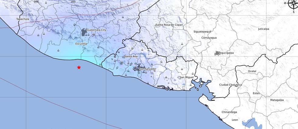 Fuerte sismo de 5.0 grados en Guatemala también sacudió parte de El Salvador la noche del sábado
