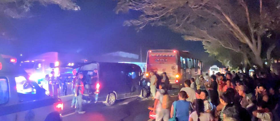 Policía reporta varios lesionados tras fuerte accidente de tránsito carretera a Santa Ana