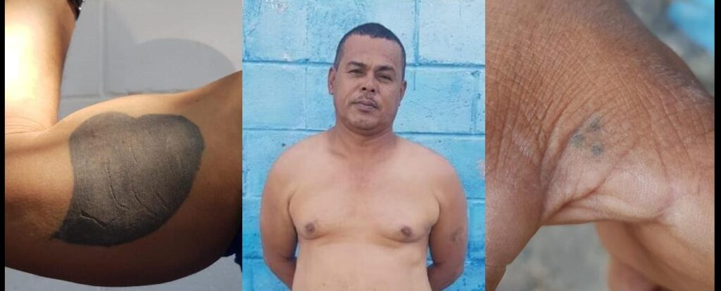 Con un corazón intentó ocultar su tatuaje de la pandilla: Fue capturado en las últimas horas