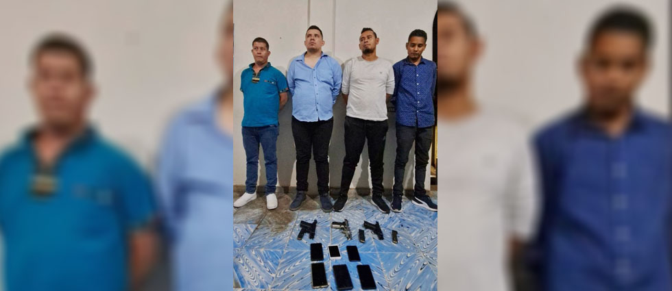 Policías capturan a banda de ladrones y les incautan pistolas, celulares y un auto