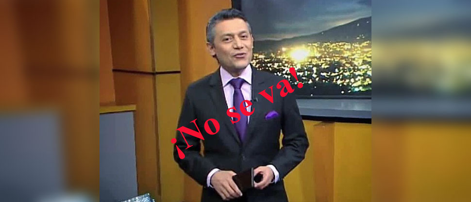 Alex Pineda aclara que no dejará de ser presentador de noticias