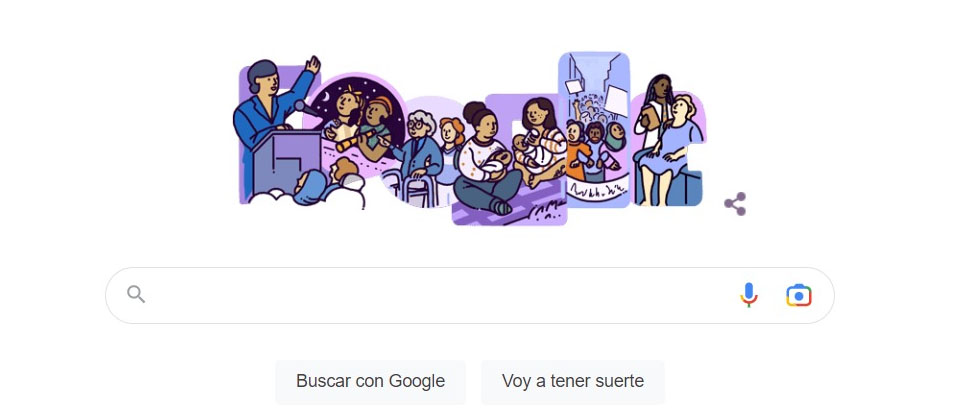 Google dedica su doodle a la conmemoración del Día Internacional de la Mujer