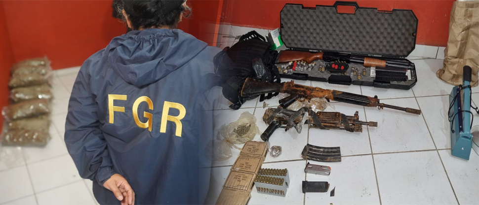 Decomisan varios fusiles de asalto y fuerte cantidad de sustancias ilegales en Santo Tomás