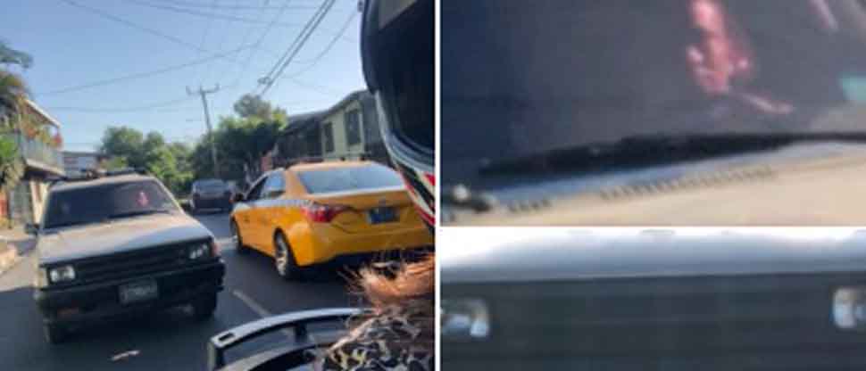 Denuncian a sujeto que le iba “echando” el carro a una motociclista por conducir despacio