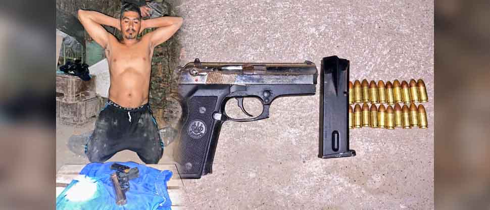 Militares ubican a sujeto que merodeaba con un arma de fuego en Apopa
