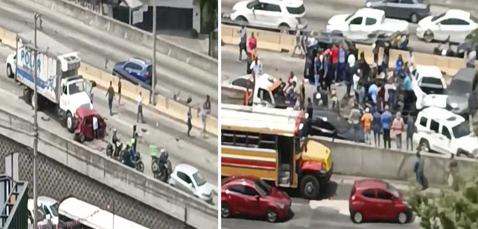 Reportan al menos 12 vehículos accidentados y varios lesionados sobre bulevar Monseñor Romero