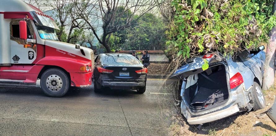 Otros dos accidentes fueron reportados; esta vez en autopista a Comalapa