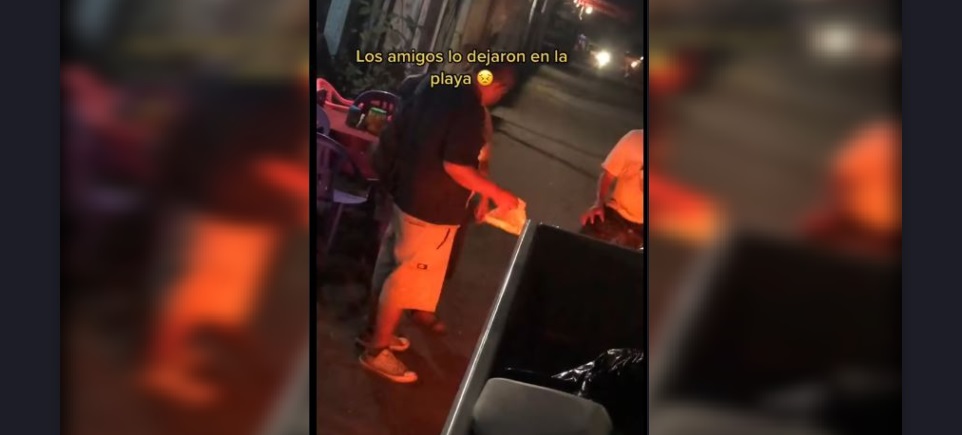 Amigos dejan abandonado a un hombre en la playa Barra de Santiago: «Andaba bien tomado»