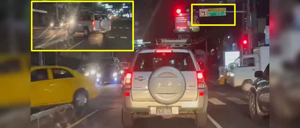 Conductor temerario puso en riesgo su vida y la de otras personas tras realizar un cruce indebido