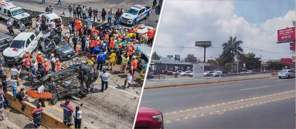 Vuelve a la normalidad este miércoles el bulevar Los Próceres tras múltiple choque