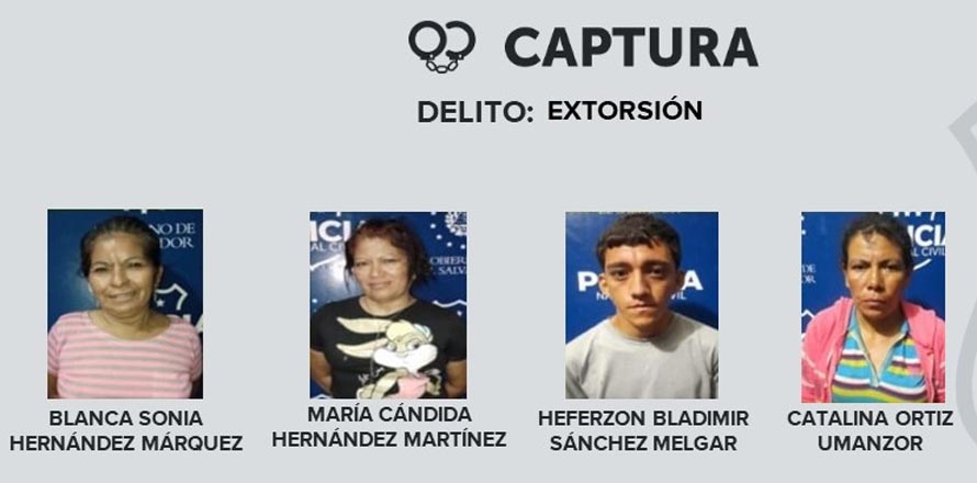 Caen otros cuatro extorsionistas que tenían bajo temor a habitantes de Morazán