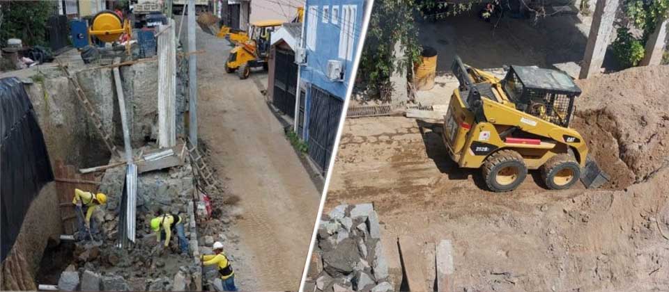Construcción de muro de contención en avenida Albert Einstein tiene 80% de avance