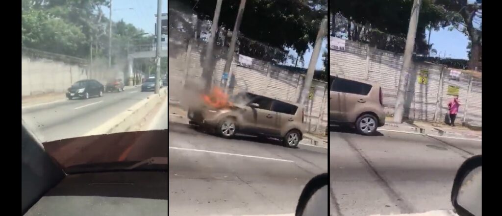 Reportan vehículo en llamas subiendo a La Cima, San Salvador (VIDEO)
