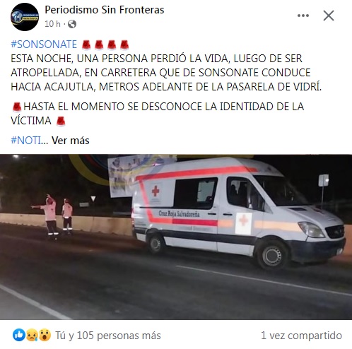 Hombre muere atropellado al intentar cruzar la carretera, a pocos ...