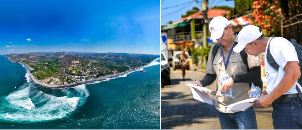 MARN realiza inspecciones en comercios de playa El Tunco para evitar la contaminación de los recursos naturales