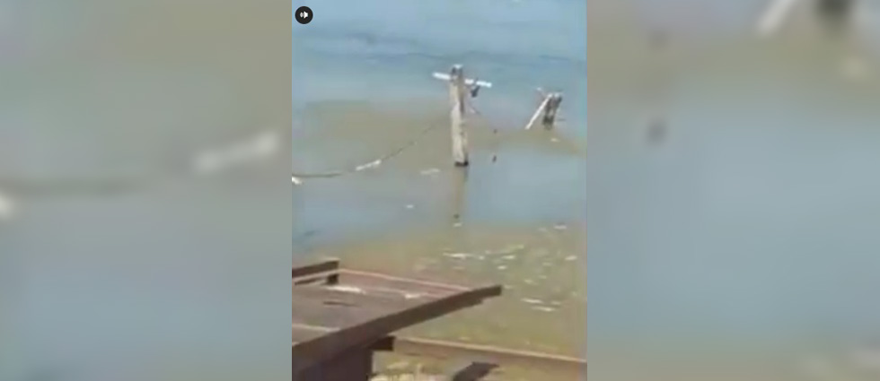 Captan momentos mientras se hundía vehículo que cayó de ferry en el lago de Coatepeque