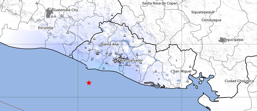Fuerte sismo de 4.1 grados de magnitud sacudió la mayor parte de El Salvador esta madrugada