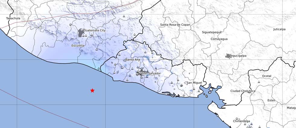 Sismo de 4.1 grados sacude parte de El Salvador esta madrugada de martes