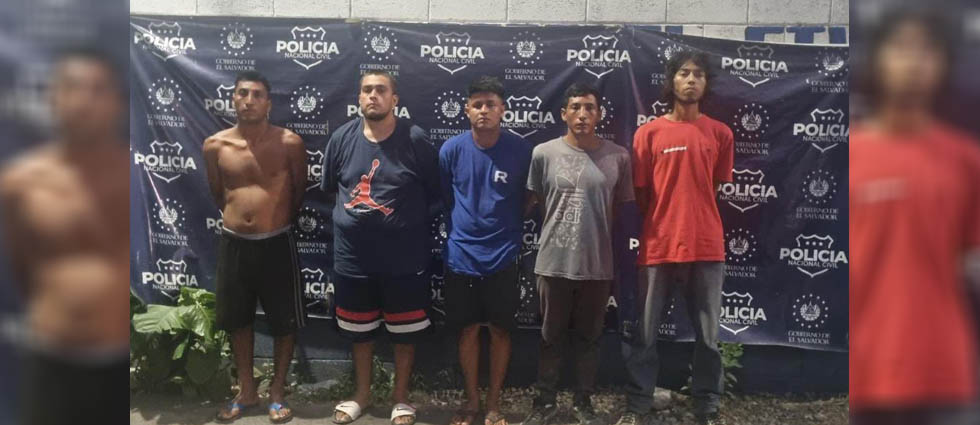 Capturan rápidamente a cinco MS que mataron a una persona en la madrugada