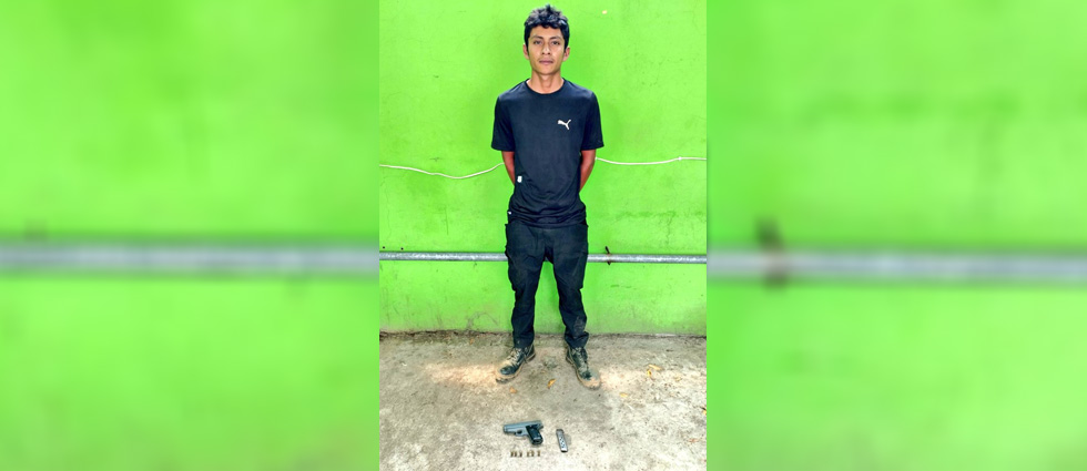 Arrestan a sujeto que circulaba ilegalmente armado por las calles
