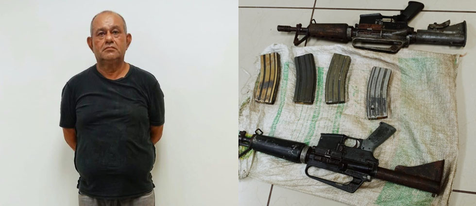 Arrestan a sujeto que llevaba dos fusiles que iban a ser usados por la MS-13