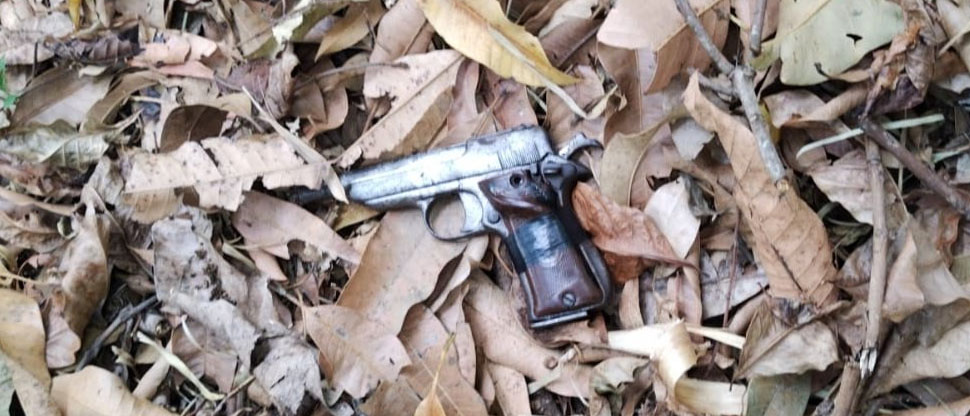 Localizan pistola en estado de abandono durante patrullaje en Tepecoyo
