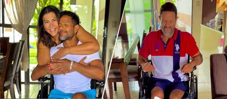 Billy Calderón muestra en redes que ya puede mover su piernas