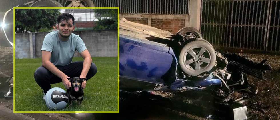 Él era Erick, joven que perdió la vida tras volcar en su vehículo