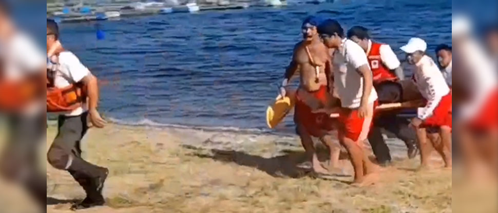Guardavidas rescatan a hombre y niño que estaban a punto de ahogarse en lago de Ilopango
