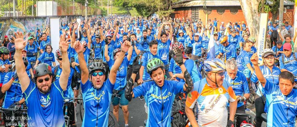 Más de 2 mil 300 salvadoreños participaron en la Pedaleada en San Salvador