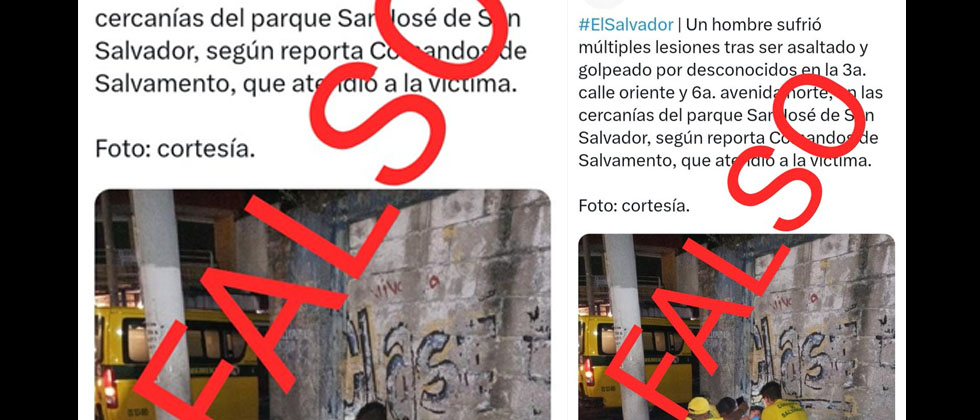 PNC desmiente publicación de medio opositor sobre asalto y ataque a ciudadano en San Salvador 