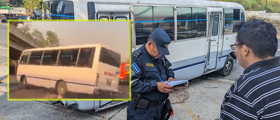 Decomisan microbús a conductor que arriesgó la vida de los pasajeros en Soyapango