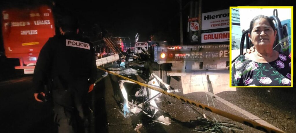 Ella era doña Teresa, una de las cuatro personas que fallecieron en brutal accidente esta madrugada