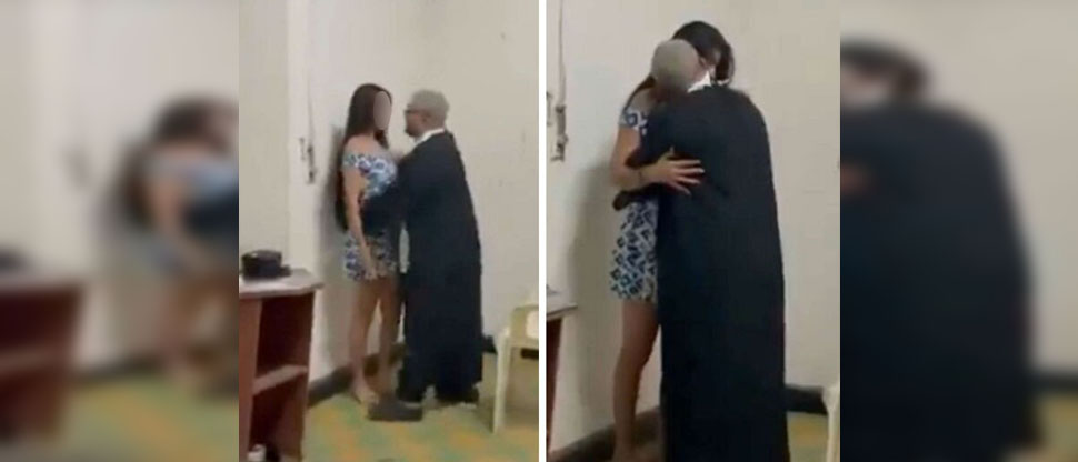 VIDEO: Captan a sacerdote tocando indebidamente a jovencita dentro de una iglesia